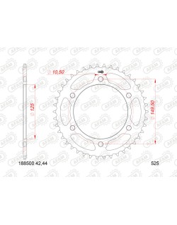 Couronne AFAM 44 dents acier pas 5205 type 188500