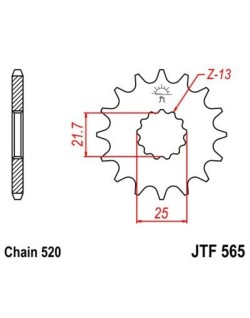 Pignon JT SPROCKETS acier anti-bruit 565 - 520