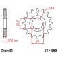 Pignon JT SPROCKETS acier anti-bruit 580 - 530 Pignon JT SPROCKETS acier anti-bruit 580 - 530