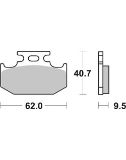 BRAKE PAD SINT/CAR OFF