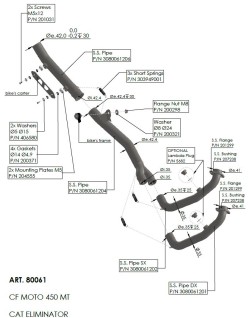 HEADER PIPES CF MOTO 450 MT