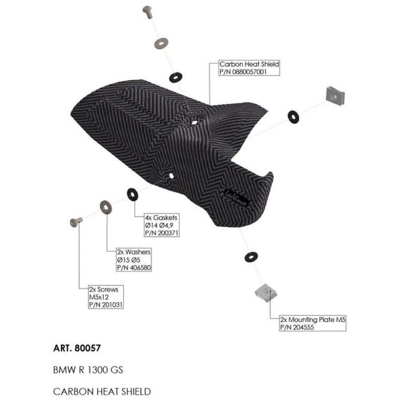 HEAT SHIELD BMW R 1300 GS/ADV 