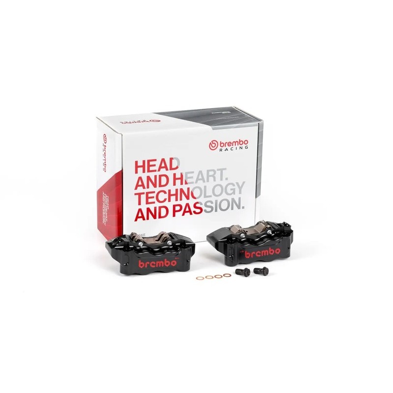 Paire d'étrier de frein avant radial BREMBO UPGRADE GP4-RB 4 pistons Ø30/34mm Paire d'étrier de frein avant radial BREMBO UPGRADE GP4-RB 4 pistons Ø30/34mm