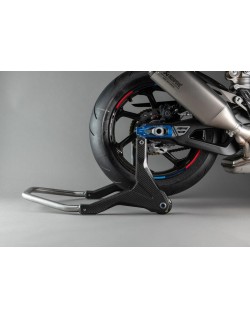 Béquille de stand arrière LIGHTECH support rouleaux - carbone