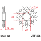 Pignon JT SPROCKETS acier anti-bruit 406 - 520 Pignon JT SPROCKETS acier anti-bruit 406 - 520