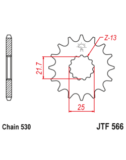 Pignon JT SPROCKETS acier anti-bruit 566 - 530