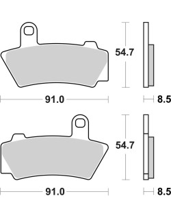 Plaquettes de frein BREMBO métal fritté - 07BB40SA