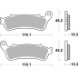 Plaquettes de frein BREMBO métal fritté - 07HO66SP