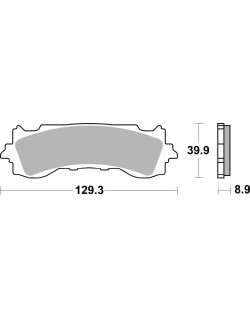 Plaquettes de frein BREMBO métal fritté - 07HO65SA