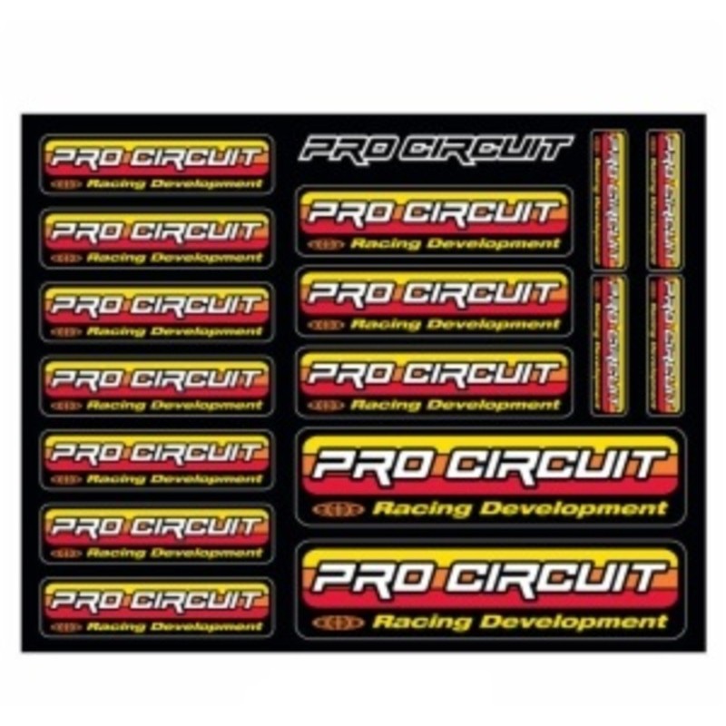 Planche de stickers PRO CIRCUIT logo original Planche de stickers PRO CIRCUIT logo original