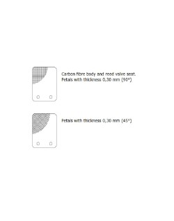 Clapet MALOSSI VL13 pétale carbone 0,30mm 45°