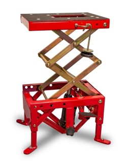 Lève-moto hydraulique VECTOR rouge (roues non incluses)