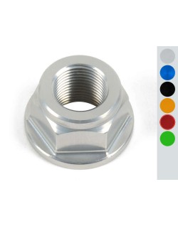 Écrou d'axe de bras oscillant/de roue arrière LIGHTECH M18x1,5 alu rouge