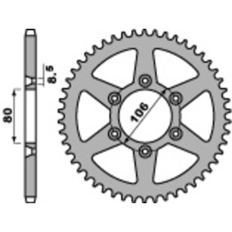 Couronne PBR acier C45 standard 3560 - 520