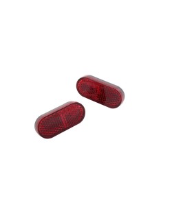 SHIN YO Reflector, Red, Rounded, M5 Bolt, 50x22 mm