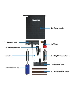 Kit de réparation de pneu OXFORD CO2 n°1