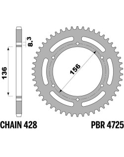 Couronne PBR acier standard 4725 - 428