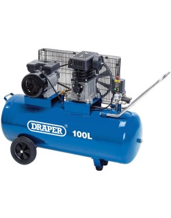 Compresseur d'air à entraînement par courroie DRAPER 100 L - 2,2 kW/3 ch