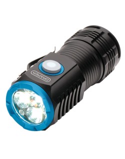 Lampe torche de poche LED rechargeable DRAPER - 3 x 8 W, 1 800 lumens