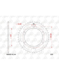 Kit chaîne AFAM 525XMR3 16/46 super-renforcé - couronne standard
