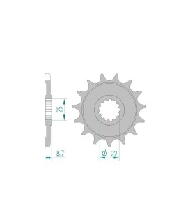 Kit chaîne AFAM 525XHR3 17/41 super-renforcé - couronne standard