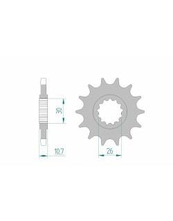 Kit chaîne AFAM 525XHR3 16/45 super-renforcé - couronne standard