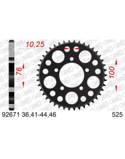 Kit chaîne AFAM 525XMR3 14/43 super-renforcé - couronne standard