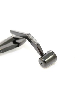 HIGHSIDER pro Bar End Mirror Victory With LED Indicator, Black Anodised Aluminium Head, E-approved