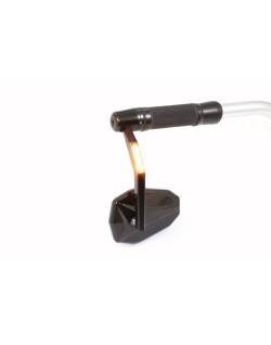 HIGHSIDER pro Bar End Mirror Victory With LED Indicator, Black Anodised Aluminium Head, E-approved