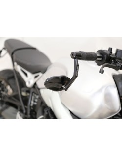 HIGHSIDER pro Bar End Mirror Victory With LED Indicator, Black Anodised Aluminium Head, E-approved