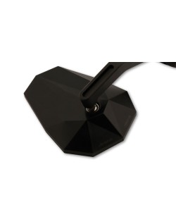 HIGHSIDER pro Bar End Mirror Stealth-X7 With LED Indicator, Black, E-approved (1pc)