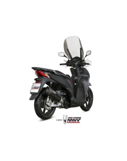 Silencieux MIVV Mover inox noir/casquette ABS noir Honda SH 300