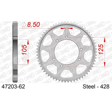 Couronne AFAM acier standard 47203 - 428
