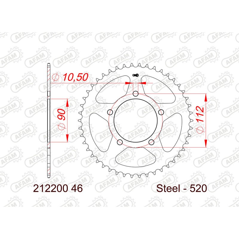 Couronne AFAM acier standard 212200 - 520 Couronne AFAM acier standard 212200 - 520