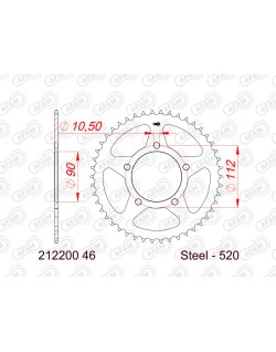 Couronne AFAM acier standard 212200 - 520