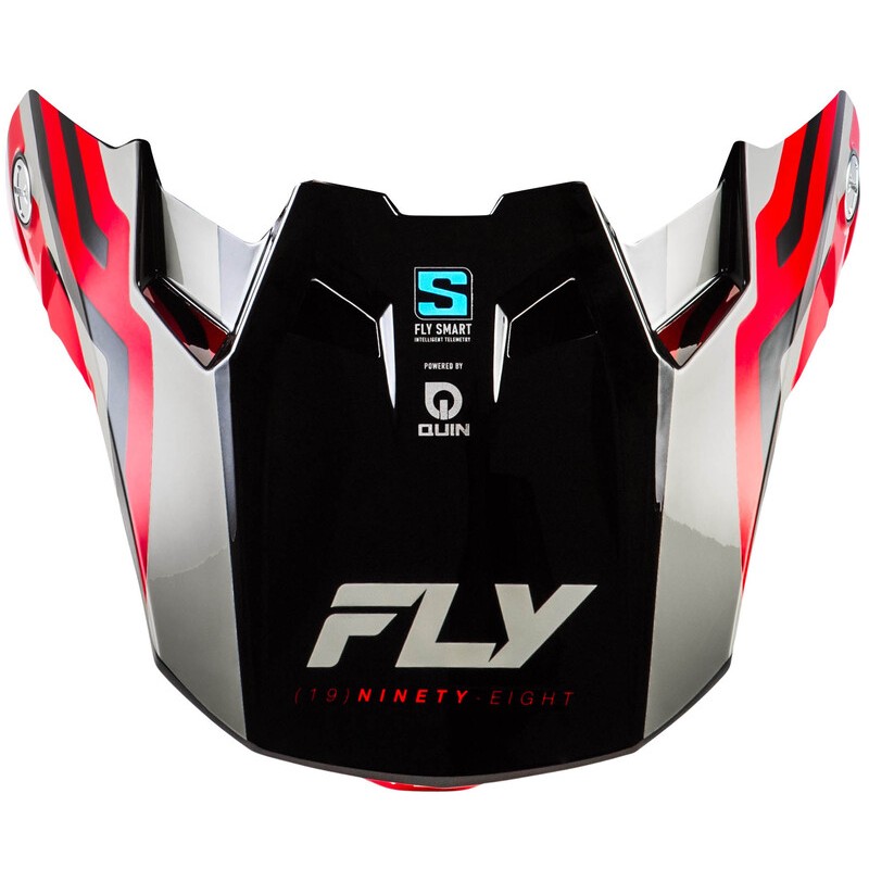 Visière FLY RACING Formula S Carbon Byte - Red Carbon/rouge/gris
