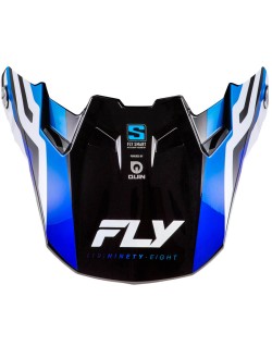 Visière FLY RACING Formula S Carbon Byte - Blue Carbon/bleu/blanc