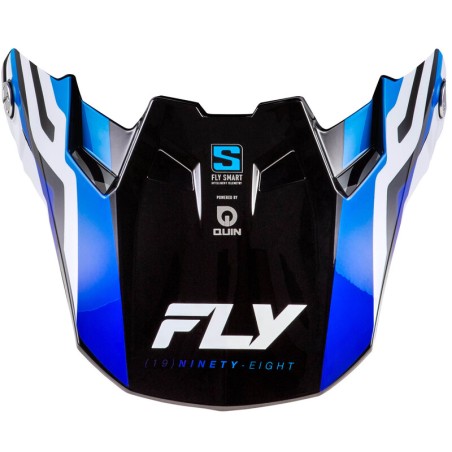 Visière FLY RACING Formula S Carbon Byte - Blue Carbon/bleu/blanc