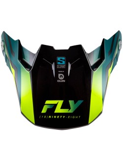 Visière FLY RACING Formula S Carbon Byte - Black Carbon/Teal/Lime
