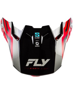 Visière FLY RACING Formula S Carbon Byte - Red Carbon/rouge/gris