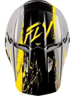 Casque enfant FLY RACING Kinetic Drip - gris/noir/jaune