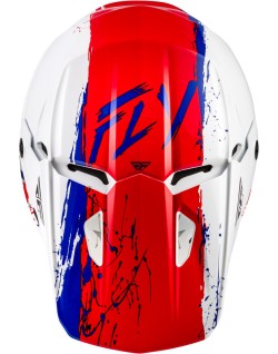 Casque enfant FLY RACING Kinetic Drip - rouge/blanc/bleu