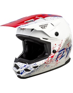 Casque enfant FLY RACING Kinetic Drip - rouge/blanc/bleu