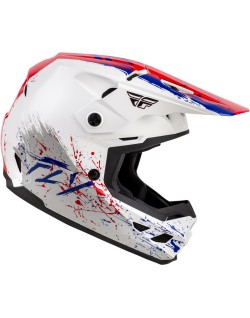 Casque enfant FLY RACING Kinetic Drip - rouge/blanc/bleu