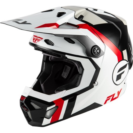 Casque FLY RACING Formula CP Seal - blanc/noir/rouge