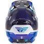 Casque FLY RACING Formula S Carbon Byte - Blue Carbon/blanc