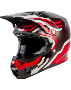 Casque FLY RACING Formula S Carbon Byte - Red Carbon/gris