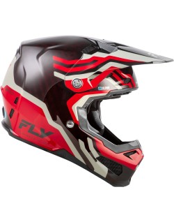Casque FLY RACING Formula S Carbon Byte - Red Carbon/gris