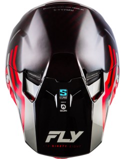 Casque FLY RACING Formula S Carbon Byte - Red Carbon/gris