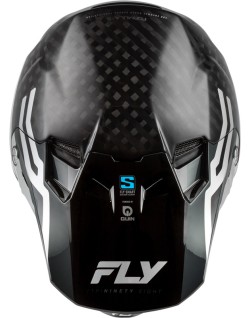 Casque FLY RACING Formula S Carbon Byte - Black Carbon/gris/argent